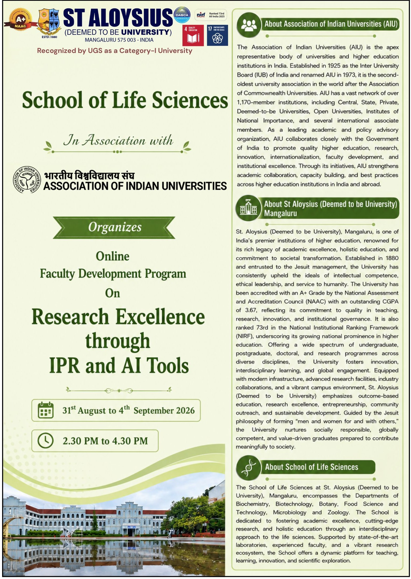 FDP on Research Excellence through IPR and AI Tools