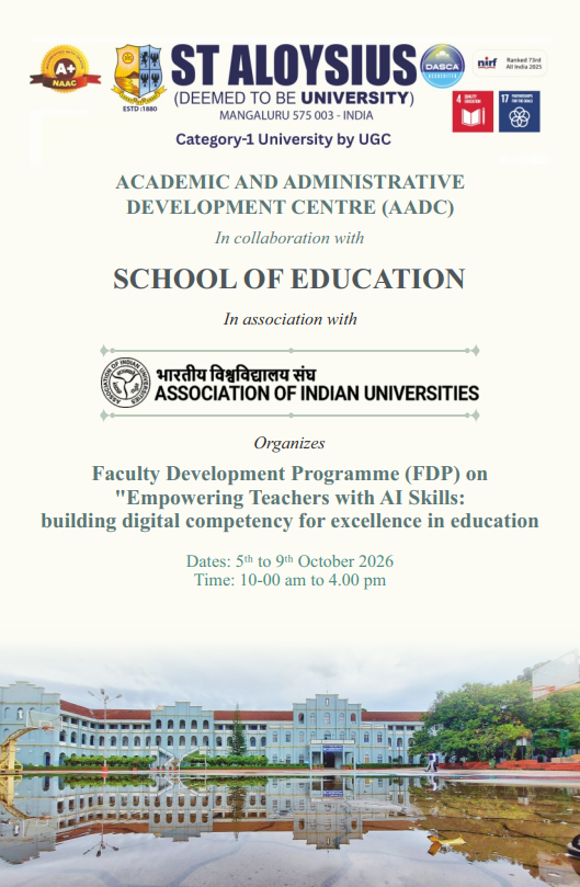 FDP: Empowering Teachers with AI Skills: Building Digital Competency for Excellence in Education